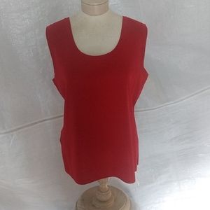 Red Sweater Sleeveless Long XL